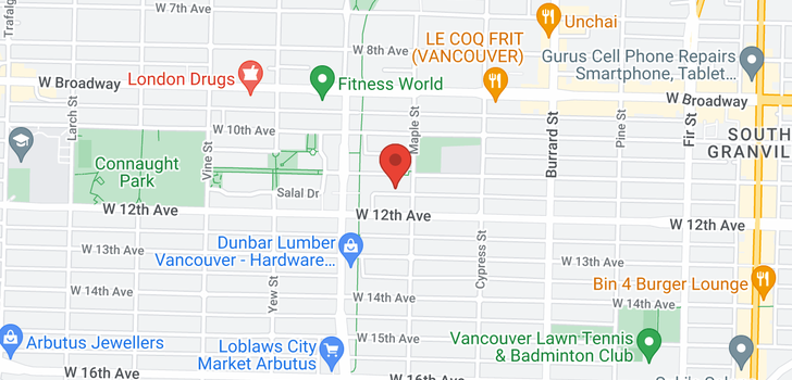 map of 309 2028 W 11TH AVENUE